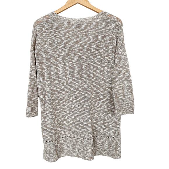 Lilla P Tan White Knit Sweater Sz XS - Picture 4 of 5